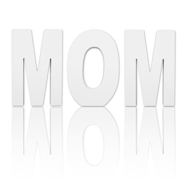 8.75" Tall Free Standing White Finish Wooden Decorative MDF Letters