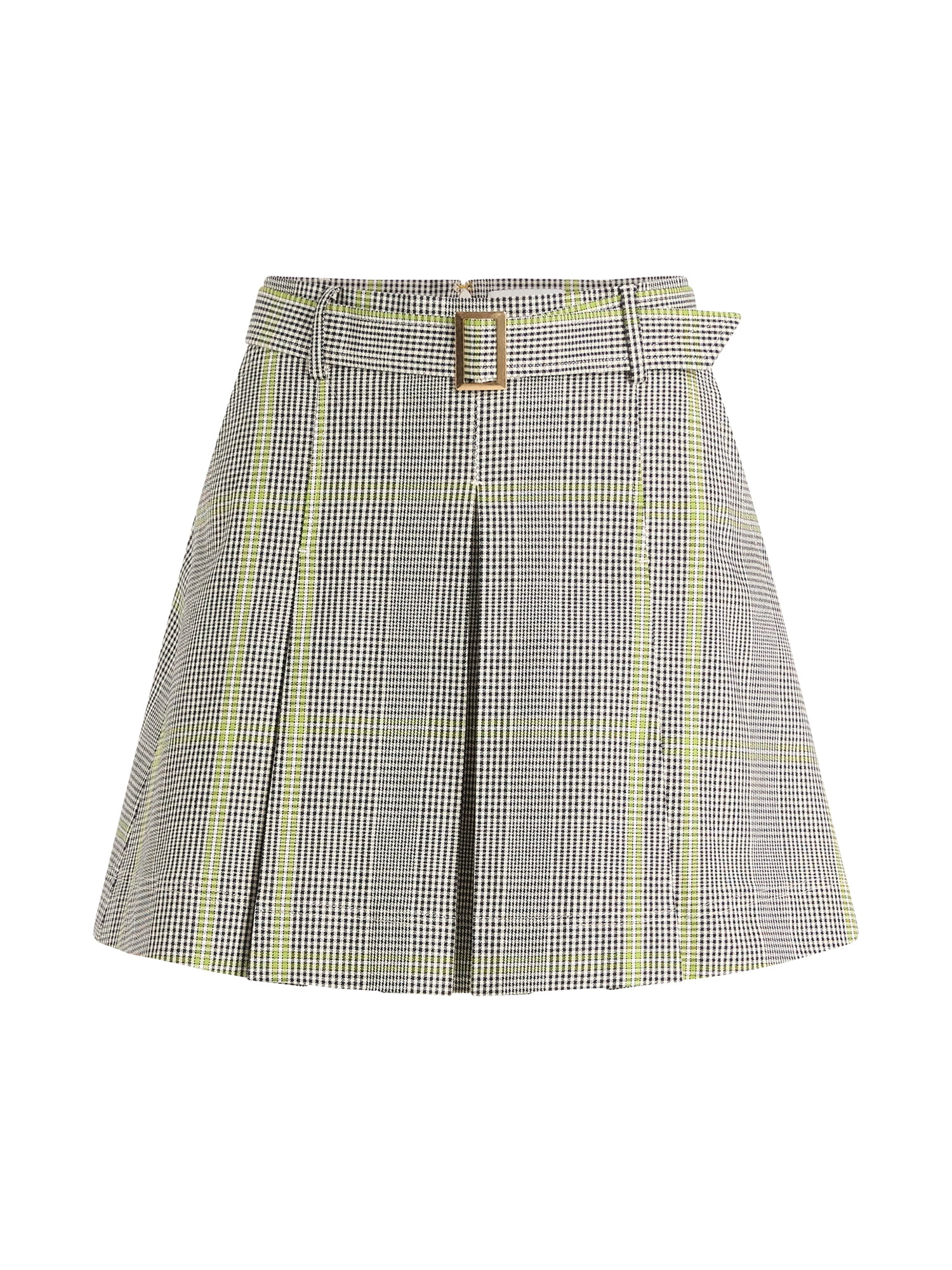 Free Assembly Women's Pleated Mini Skirt with Belt, Sizes XS-XXL