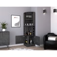 thumbnail image 2 of 71" High Corner Bar Cabinet with 8 Cubbies 1 Glass Holder and Lower Drawer for Bars, 2 of 2