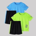 thumbnail image 4 of hengsof 2PC Toddler Boys Clothes Mesh Athletic Summer Short Sleeve T-Shirt and Shorts Kids Outfit Set Loose Casual Wear 5-14 Year, 4 of 4