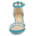 thumbnail image 2 of BLISSFUL STEP Women's Glitter Ankle Strap Stiletto Heel Sandals, 2 of 6