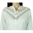 thumbnail image 5 of Bimba Womens 3/4 Sleeve Straight Kurti Casual Fancy Kurta Blouse White Tunic, 5 of 6