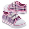 Faded Glory - Infant Girls' Canvas Plaid Shoes, Purple