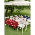 thumbnail image 5 of 52x70 Inch Outdoor Tablecloth with Umbrella Hole Zipper Rectangle Red Blue Stars 4th of July Rectangular Tablecloths Outside Waterproof Independence Day Rustic Patio Table Cover for Picnic Party, 5 of 8