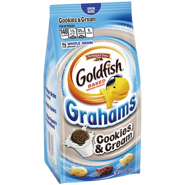 Pepperidge Farm Goldfish Grahams Cookies & Cream Crackers, 6.6 oz. Bag