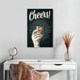 thumbnail image 2 of Elephant Stock Vintage Cheers Sign Wall Art - Vertical Canvas Wall Art - Dining Room Wall Decor - Inspirational And Typography Canvas - Gray And Orange Decor - 16" x 24", 2 of 8