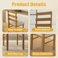 thumbnail image 7 of Homefun 5 Piece Solid Wood Dining Set Natural Wood Grain Rectangle Table 4 Chairs Farmhouse Kitchen Table Set, 7 of 7