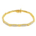 thumbnail image 3 of Color of Love 1.00 Carat Natural Diamond Women's Bracelet in Yellow Gold-Plated Sterling Silver, 7", 3 of 5