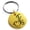 Gold, variant on Stainless Steel Letter J Initial Floral Monogram Engraved Small Medallion Circle Charm Keychain Keyring