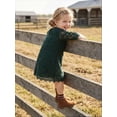 thumbnail image 4 of 2Bunnies Girls' 3T-12Y Boho Country Rustic Lace Scalloped Trim Sleeve Flower Girl Dress, 4 of 6
