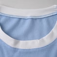 thumbnail image 6 of Lenpel Men's T-Shirts Breathable Short Sleeve Crew Neck Color Block Trim Textured Knit Tee Shirts Loose Casual Tops with Pocket, 6 of 6