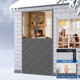 thumbnail image 3 of FRKSMD-Magnetic Thermal Insulated Door Curtain Fits Door Size 38" x 82" Visible Doors Cover for Heat Insulation Thicken Cotton to Keep House Warm as Temporary Doors to Soundproof,Grey, 3 of 4