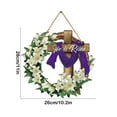 thumbnail image 4 of Easter Wooden Cross Decor 11.81x11.81in Multicolor Cloth Hanging Plaque Spring Crucifix Home Door Fence Wall Holiday Decor (0.17lb)​, 4 of 6