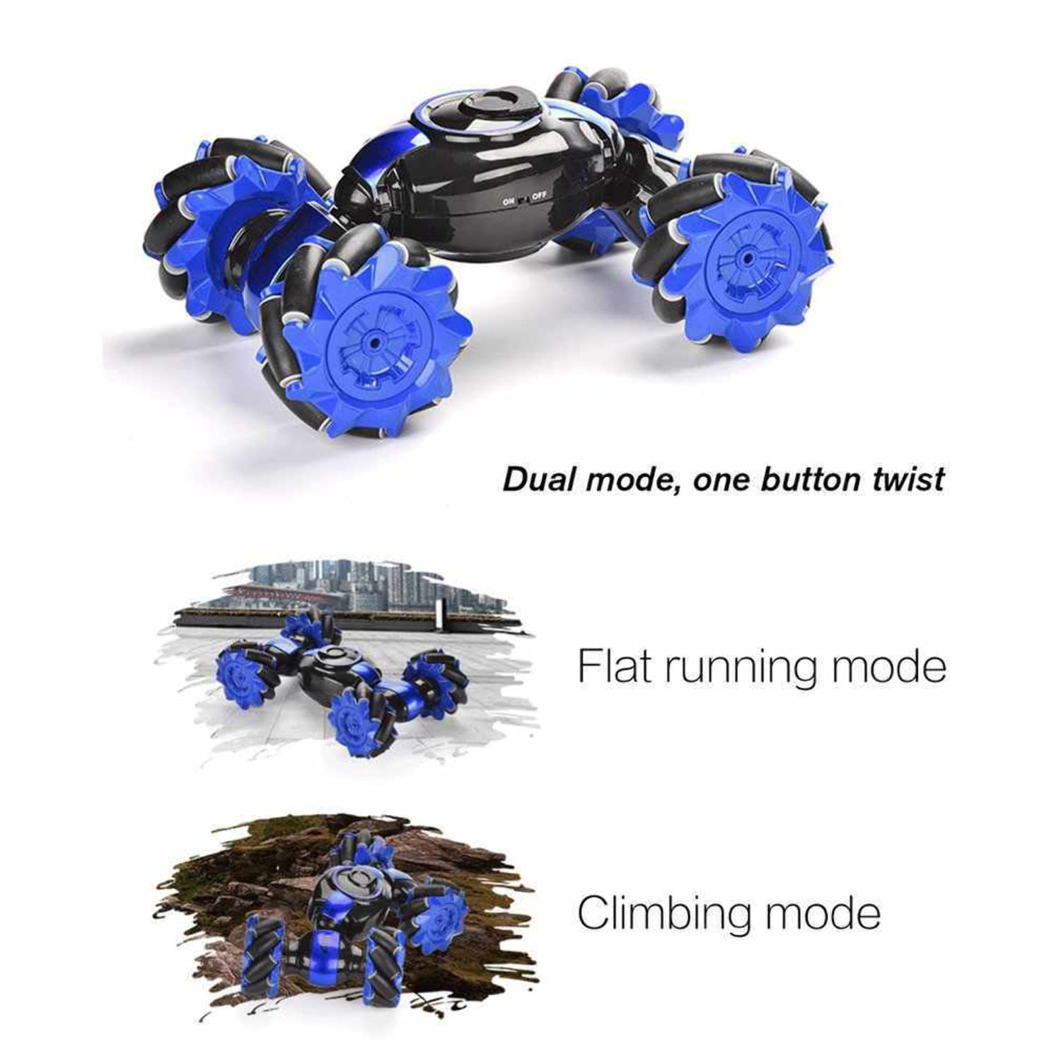 Remote Control Car, 4WD Off-Road RC Stunt Truck Toy 360° Rotation Drift Wheels Gesture Control Watch