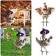 thumbnail image 2 of 2PCS Halloween Metal Yard Decoration Skeleton Riding Rooster Metal Yard Sign Imitation Halloween Ornament, 2 of 5