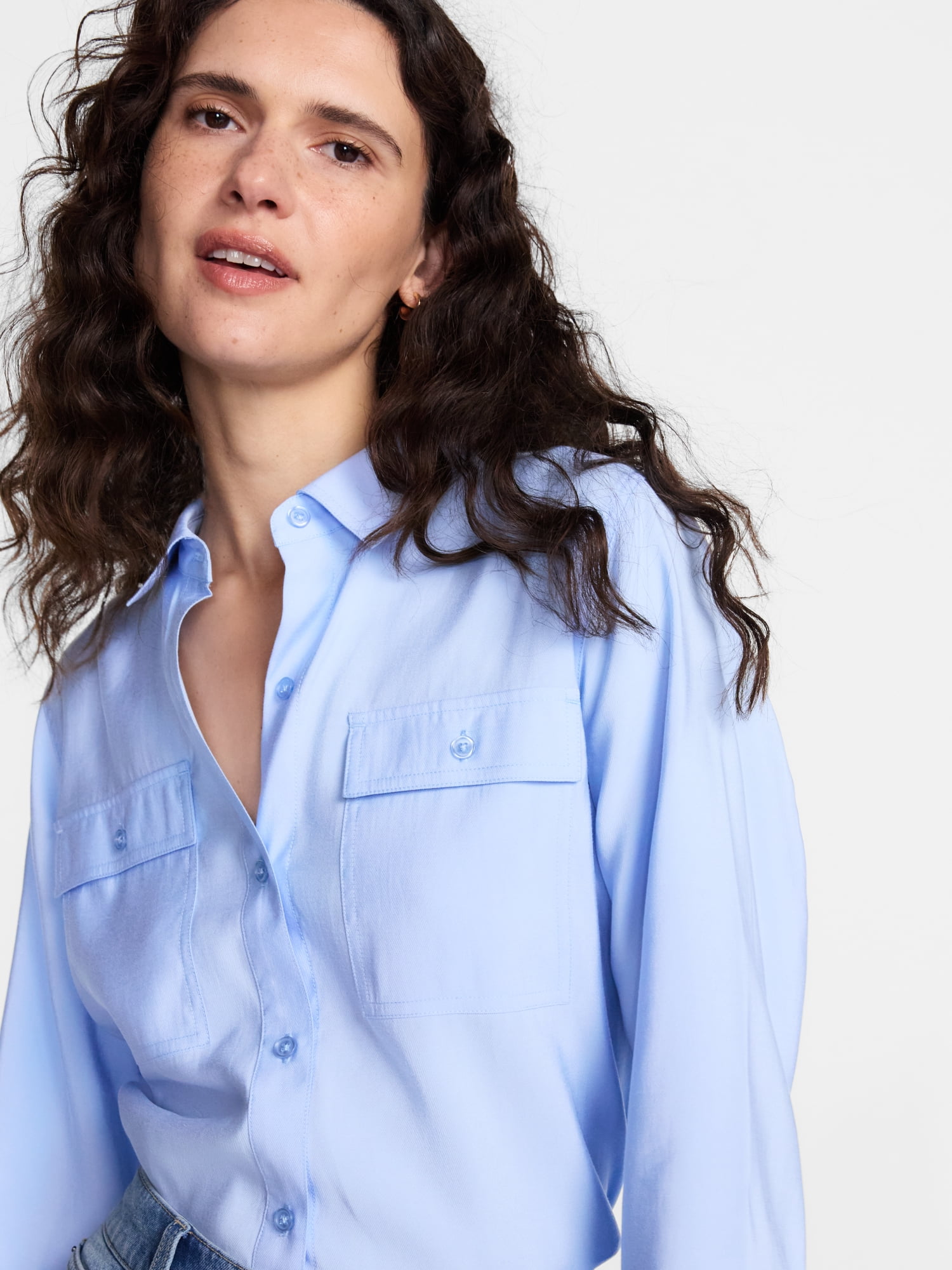 Scenario Women's Utility Tunic Shirt with Long Sleeves, Sizes XS-XXXL