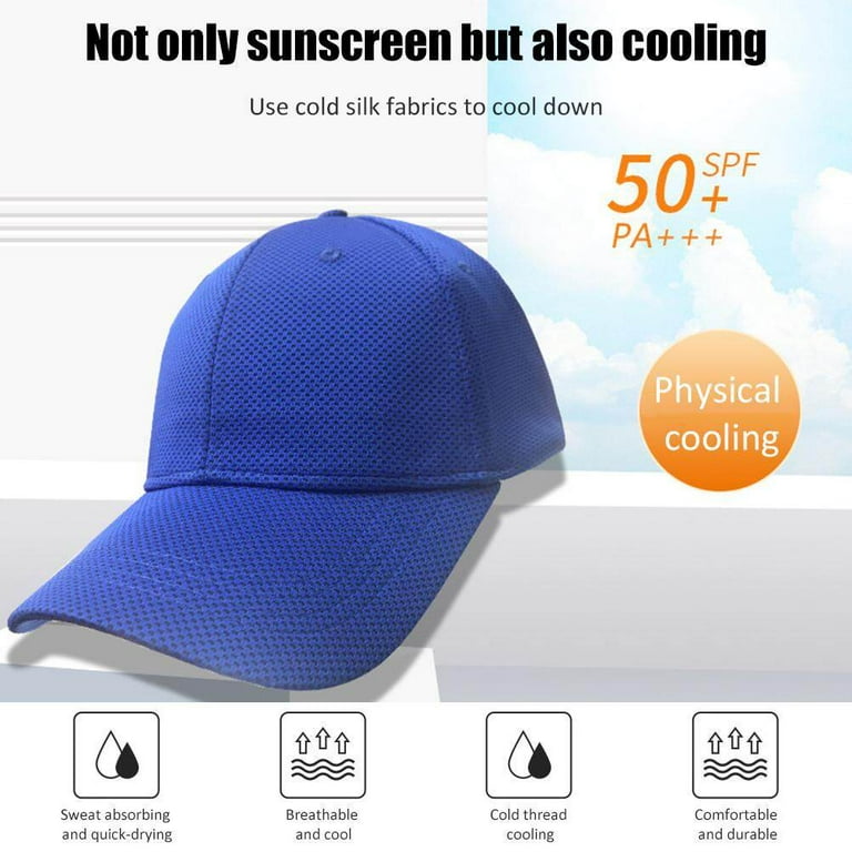 Outdoor Sun Visor Hats Baseball Caps Cold Feeling Ice Silk Baseball Cap  Lightweight Breathable Caps with Cold Towel 30x100cm for Cycling Climbing  Travelling 