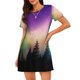 thumbnail image 1 of Easygdp Northern Lights Camisón de manga corta para mujer, informal, estampado, 1 of 6
