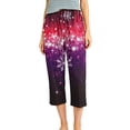 thumbnail image 5 of Cmtiyu Christmas Pajama Pants Women Christmas Printed Elastic Waist Drawstring Pajama Bottoms Casual Comfy Loose Lounge Sleep Capri Pants S-3XL, 5 of 6