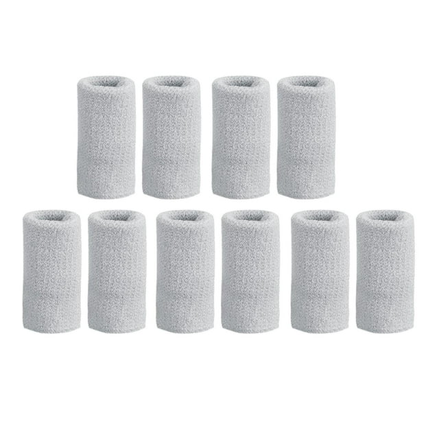 Paquete de 10 Protectores de dedos Zulema elásticos cómodos para voleibol béisbol deportes gris