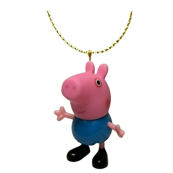 Peppa Pig’s Brother Blue George Pig Ornament Figure Pvc Figurine Charm Dangler New