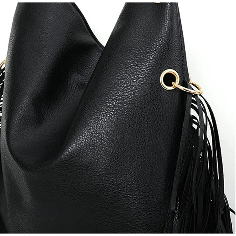 Seclusion Women's Black Leather Bucket Bag