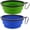 34oz-Green&Blue, variant on General Large Collapsible Dog Bowls, 34oz Travel Water Food Bowls Portable Foldable Collapse Dishes with Carabiner Clip, 2 Pack (Green+Blue)