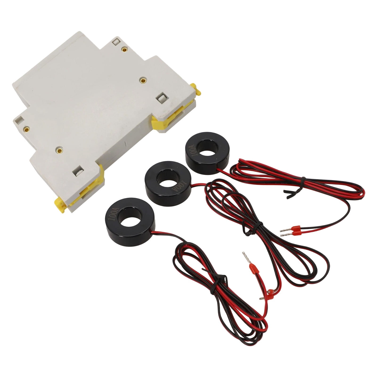 1Pcs Three Phase Modular Ampere Meter Mini Din Rail Digital Display Three-Phase Modular Current Meter Gauge Indicator