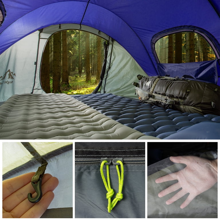 Night Cat Pop-Up Camping Blue Tent with Instant Setup, 2-3 Person
