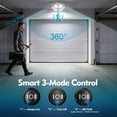 thumbnail image 4 of Yannovus Motion Sensor Garage Light, 20000LM 200W Garage Lights Ceiling Led Motion Activated,Motion Light Indoor with Dusk to Dawn, E26/E27 Screw in Shop Light for Basement Barn Attic Warehouse, 4 of 10