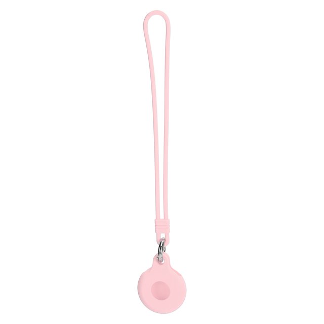 Funda protectora de silicona antipérdida de tipo redondo para localizador iOS (rosa)