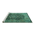 thumbnail image 2 of Ahgly Company Machine Washable Indoor Rectangle Persian Turquoise Blue Traditional Area Rugs, 6' x 9', 2 of 4