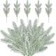 thumbnail image 1 of Zhuge 30 ramas de pino escarchadas con nieve navideña, púas para árboles de Navidad nevados, ramitas de pino falsas, tallos de acebo para manualidades de bricolaje (9,6 pulgadas), 1 of 5