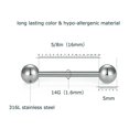 thumbnail image 4 of Zshan 7 Pieces Nipple Ring Piercing in Anodized Titanium Surgical Steel (Random Color), 4 of 4