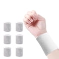 thumbnail image 4 of 6Pcs Cotton Sports Wristbands, Hand Protection Sweatbands for Athletic Workout, Breathable Moisture Wicking Bands, Ideal for Exercise, Gray, 4 of 4