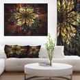 thumbnail image 1 of Fleur Fractale Jaune Rouge Art Numérique - Grande Fleur Toile Art Mural, 1 of 3