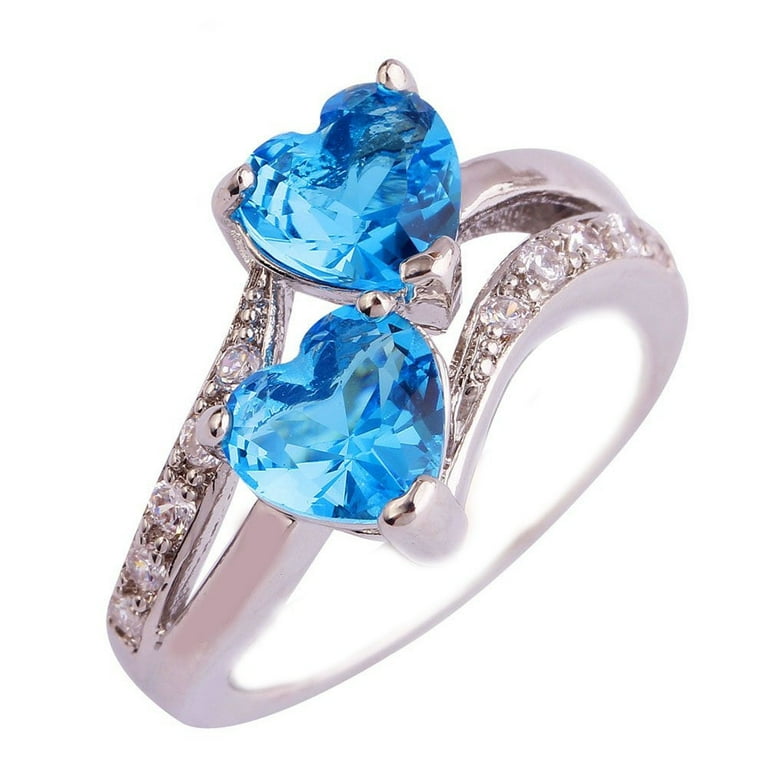 Double heart store ring walmart