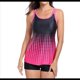 thumbnail image 1 of Traje de Baño de Dos Piezas para Mujer, con Control de Abdomen, Holgado, Talla XL, Color Rosa y Rojo, 1 of 9