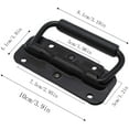 thumbnail image 4 of 4 Pieces Box Handle, Metal Folding Handle, Black Box Handle, Spring Loaded Box Handle, Replacement Handle for Tool Box or Storage Box, 4 of 5