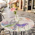 thumbnail image 3 of Spring Flower Elastic Fitted Round Table Cover Butterfly Colorful Waterproof Outdoor Tablecloth for Holiday Party, Picnic, Patio & Dining Fits Tables Up to 36"-44", 3 of 8