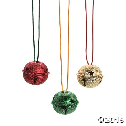 Frosted Jingle Bell Necklaces
