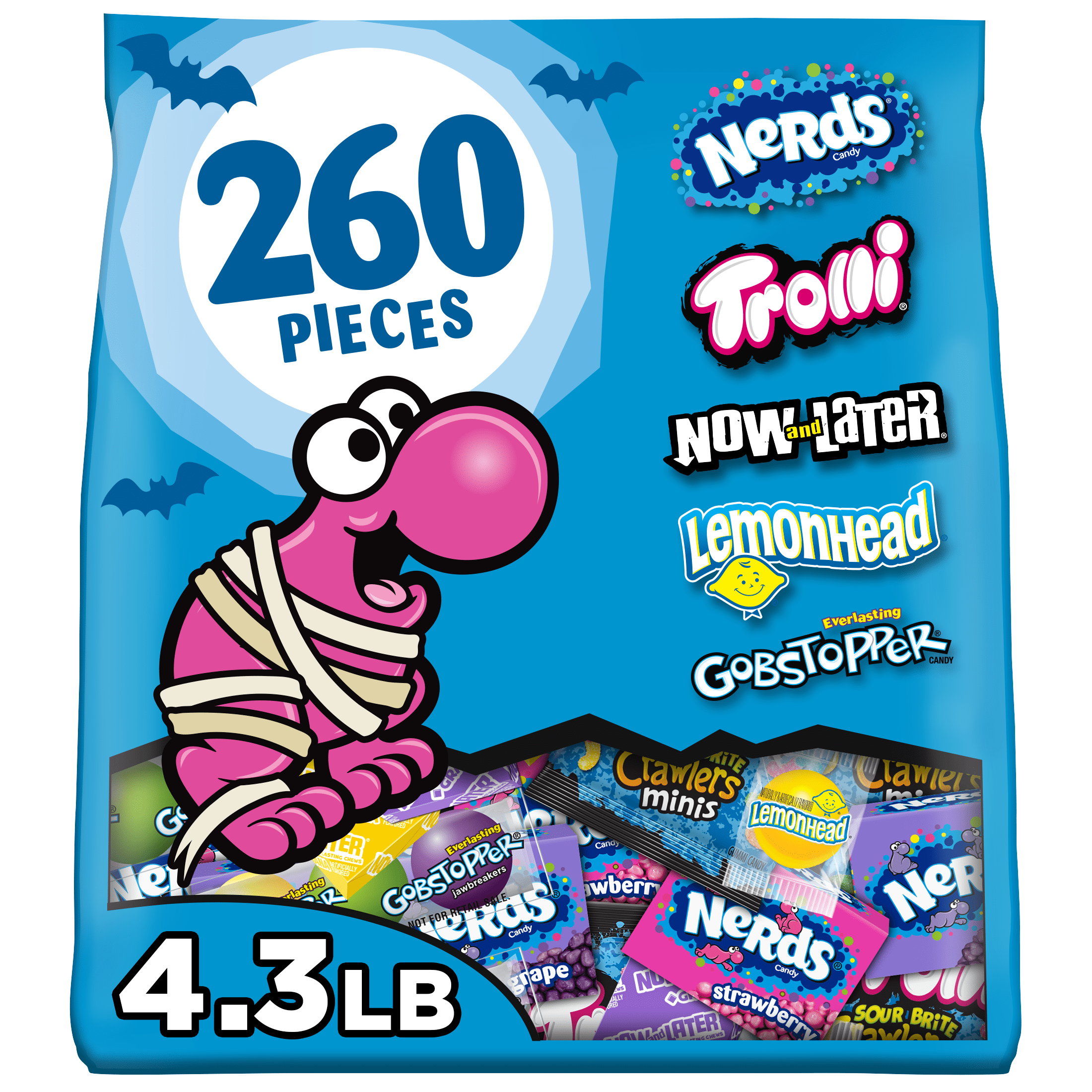 NERDS, Halloween Candy Assortment, 200 Pieces, Trick-or-Treat Mix
