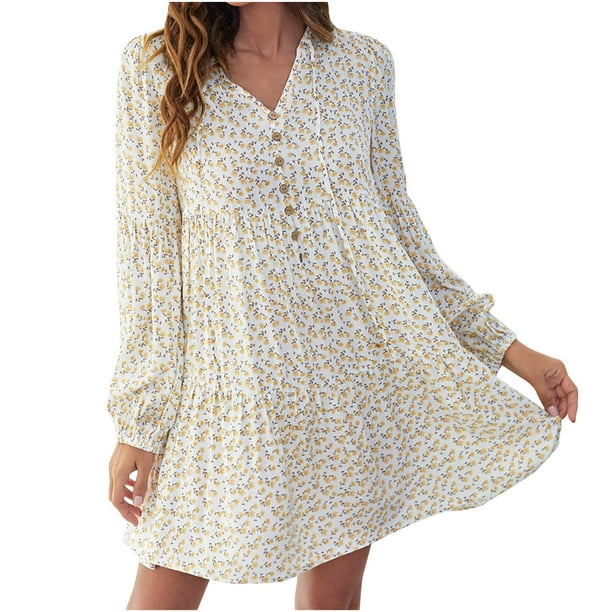 Moda mujer verano media manga sexy casual estampado floral vestido largo Fridja yut3670