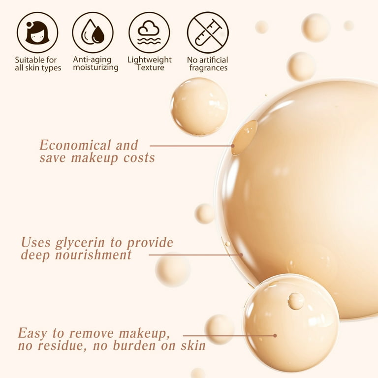 IKZEE 4-in-1 Foundation Set, Lightweight SPF50, Medium Coverage