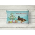 thumbnail image 2 of Silver Bantam Duck Christmas Canvas Fabric Decorative Pillow, 2 of 3