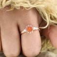 thumbnail image 6 of SHREENATHJEWELRY 6MM / 2Ct Natural Sunstone Engagement Ring- Freshwater Pearl Proposal Ring Orange Gemstone Wedding Jewelry Bridal Wedding Girt Ring, 6 of 8