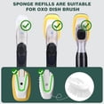 thumbnail image 2 of Sponge Brush Refills for OXO Dish Brush, 4 Pack Soap Dispensing Dish Refills, Scrub Replacement Head for Scrubber, Sponge Replacement Head Fits Soap Dispensing Handle Green-4pack, 2 of 7