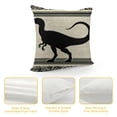 thumbnail image 4 of Sheronv Dinosaur Silhouette Graphic Decorative Pillow Cover for Home Couch Living Room Sofa, Short Plush Material, 1PC 22x22in, 4 of 5