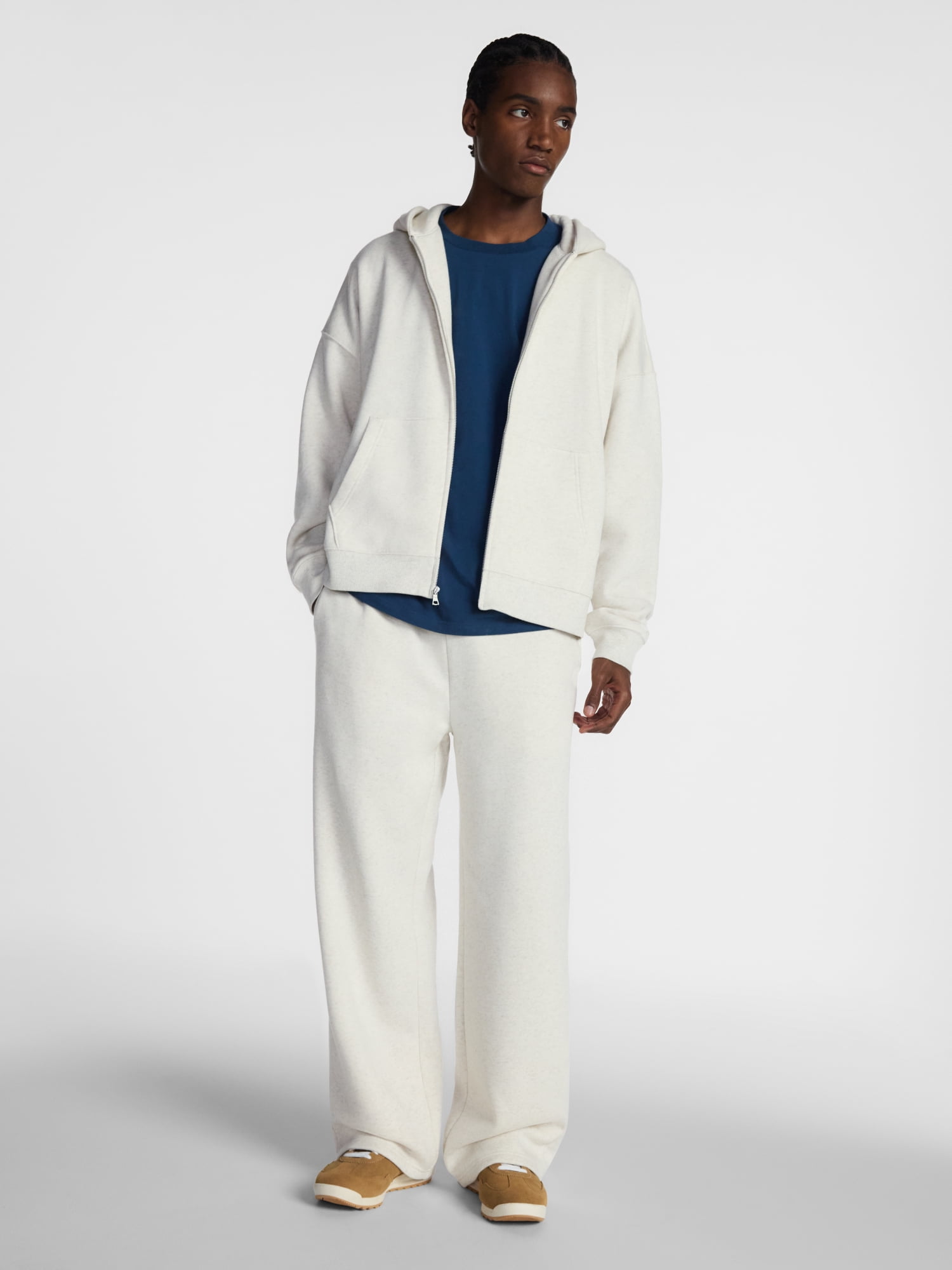 No Boundaries Fleece Open Hem Sweatpants, Men's XS-5XB