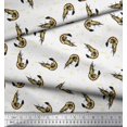 thumbnail image 3 of Soimoi Silk Fabric Circle,Dot & Prawns Ocean Print Fabric by The Yard 42 Inch Wide, 3 of 4